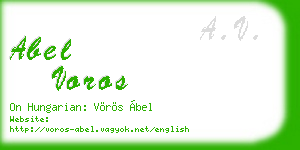 abel voros business card